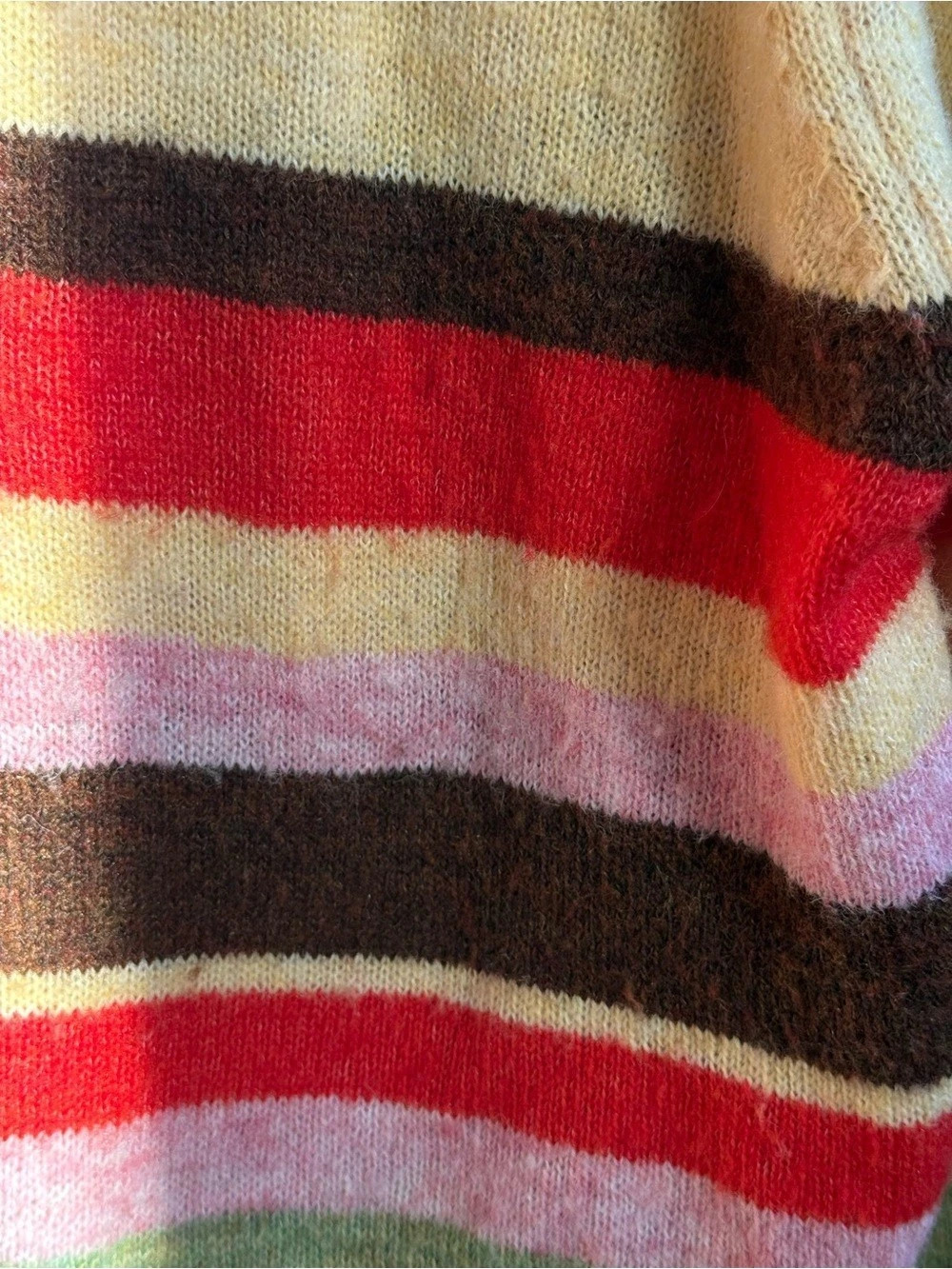 Lisa Says Gah Alaia Polo Sweater in Pink & Green - Picture 4 of 10